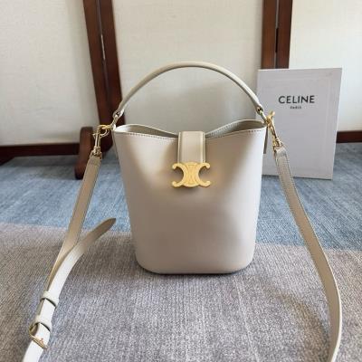 cheap quality Celine Louise Bucket bag 119173 white